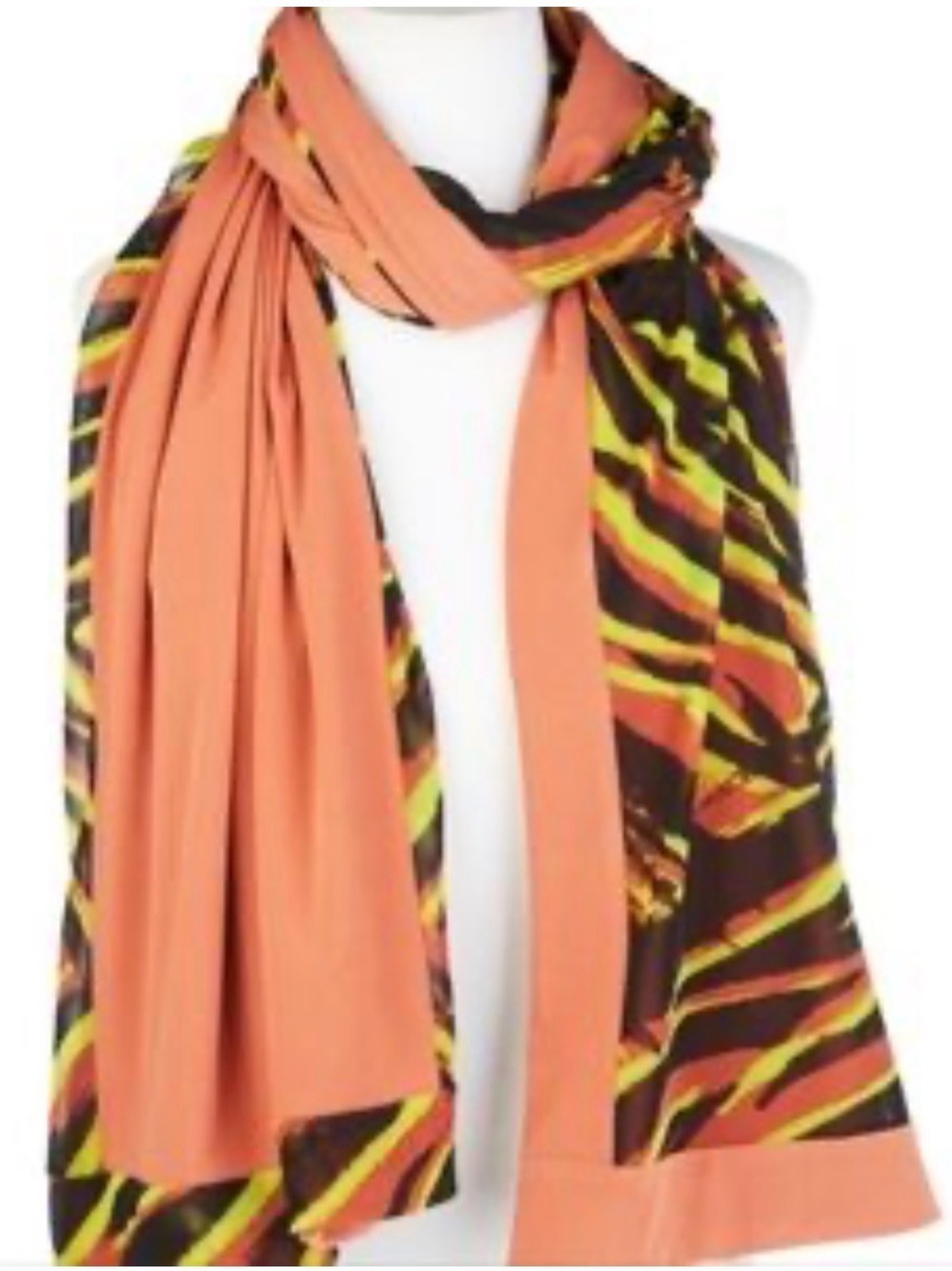 Iman Women’s Coral and Zebra Reversible Wrap